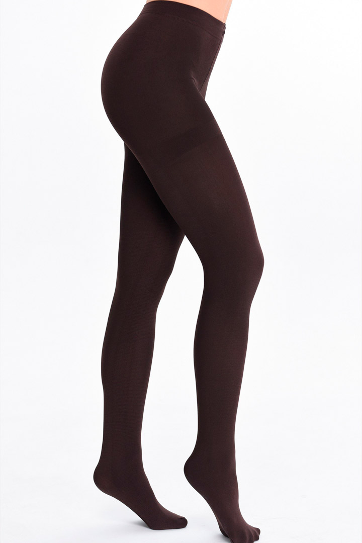 Фото товара 9407, теплые колготки коричневые
