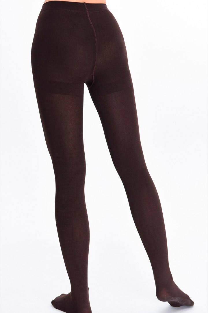 Фото товара 9408, теплые колготки коричневые