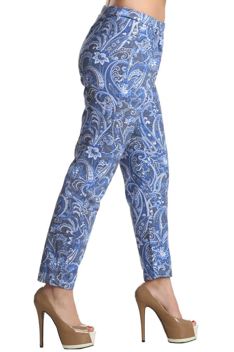 Фото товара 18301, голубые хлопковые брюки